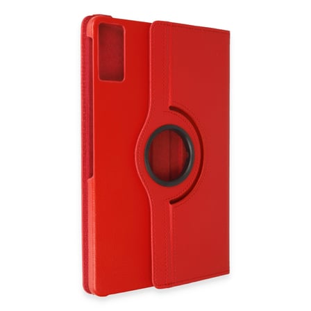 Erdo Ticaret Redmi Pad SE Tablet Kılıfı 360 Döner Deri Kılıf Kırmızı
