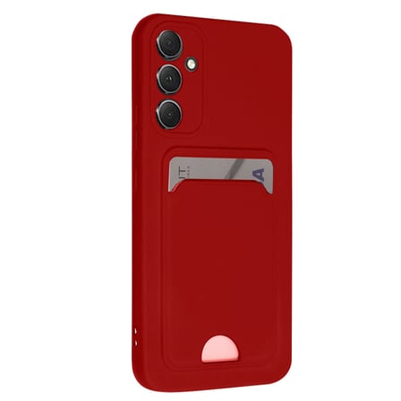 Galaxy A16 5G Kılıf Kelvin Kartvizitli Silikon - Kırmızı