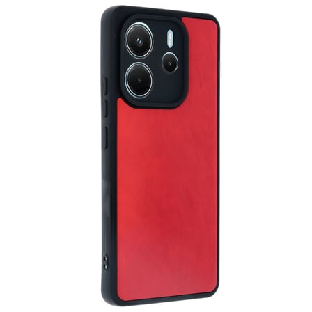 Erdo Ticaret Redmi Note 14 4G Kılıf Kırmızı Aras Deri Kapak
