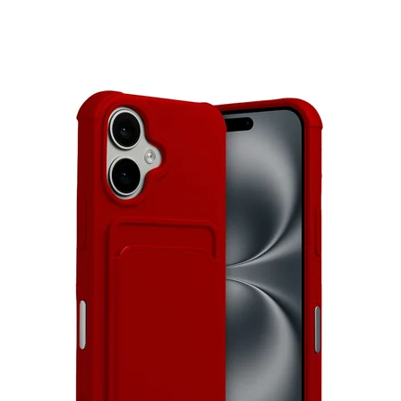 iPhone 17 Kelvin Kartvizitli Silikon - Kırmızı