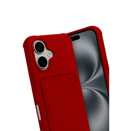 iPhone 17 Kelvin Kartvizitli Silikon - Kırmızı