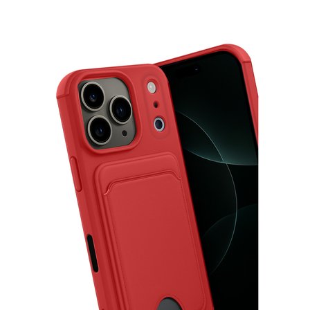 iPhone 17 Pro Kelvin Kartvizitli Silikon - Kırmızı