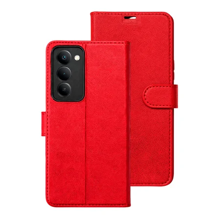Redmi 15 5G Trend S Plus Kapaklı Kılıf - Kırmızı
