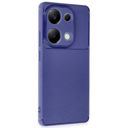 Note 13 Pro 4G Kılıf Auto Focus Karbon Kapak - Lacivert