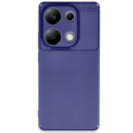 Note 13 Pro 4G Kılıf Auto Focus Karbon Kapak - Lacivert