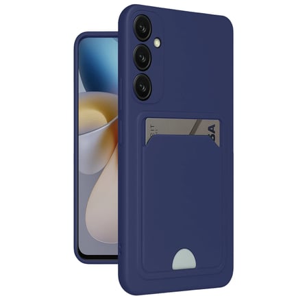 Galaxy A25 5G Kılıf Kelvin Kartvizitli Silikon - Lacivert
