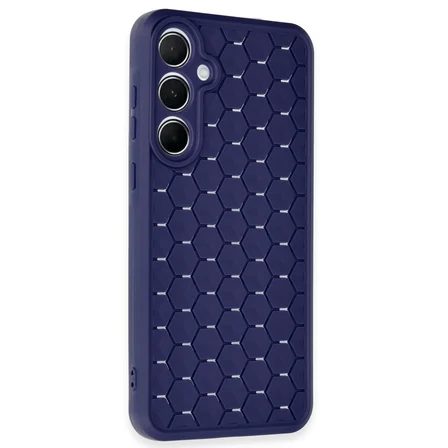 Galaxy A25 5G Kılıf Petek Silikon Kapak - Lacivert