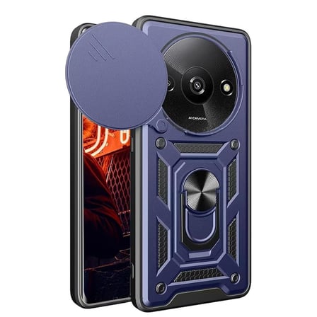 Redmi A3 4G Kılıf Pars Lens Yüzüklü Silikon - Lacivert