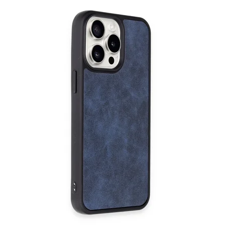 iPhone 15 Pro Kılıf Aras Deri Kapak - Lacivert