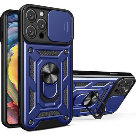 iPhone 16 Pro Max Kılıf Pars Lens Yüzüklü Silikon - Lacivert