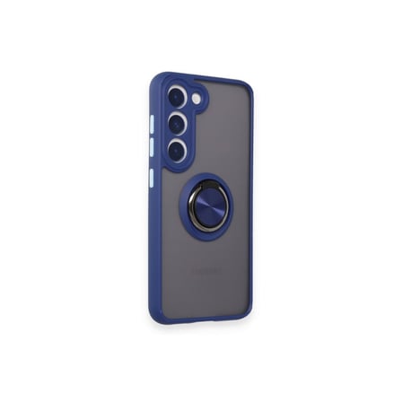 Galaxy S24 FE Kılıf Montreal Yüzüklü Silikon Kapak - Lacivert