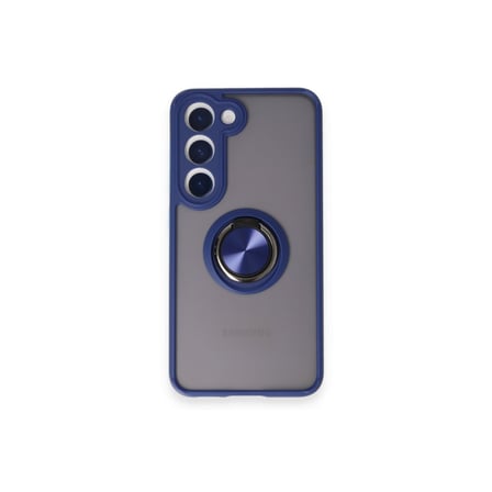 Galaxy M15 Kılıf Montreal Yüzüklü Silikon Kapak - Lacivert