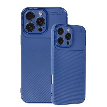 Erdo Ticaret iPhone 14 Pro Max Kılıf Lacivert Karbon Fiber Kapak