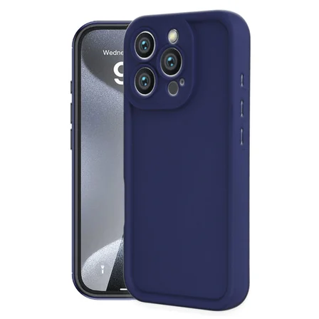 iPhone 16 Pro Max Kılıf Viera Silikon - Lacivert
