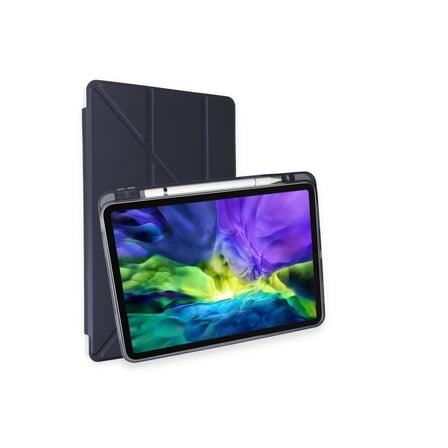 iPad Pro 11 (2024) Kılıf Kalemlikli Mars Tablet Kılıfı - Lacivert