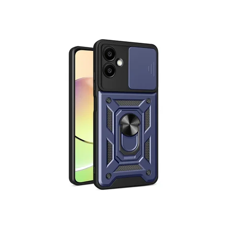 Galaxy A06 Kılıf Pars Lens Yüzüklü Silikon - Lacivert