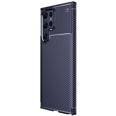 Galaxy S25 Ultra Kılıf Auto Focus Karbon Kapak - Lacivert