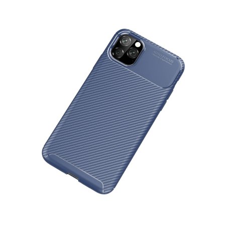 iPhone 11 Pro Max Kılıf Auto Focus Karbon Kapak - Lacivert