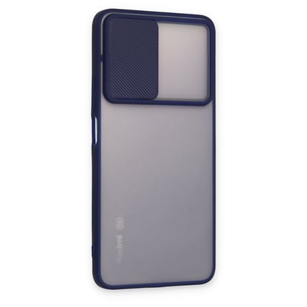 Redmi Note 11T Kılıf Palm Buzlu Kamera Sürgülü Silikon - Lacivert
