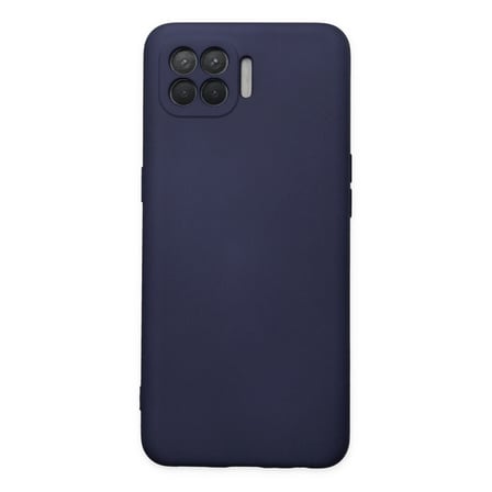 Reno 4 Lite Kılıf Nano içi Kadife Silikon - Lacivert