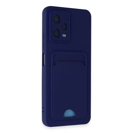 Poco X5 5G Kılıf Kelvin Kartvizitli Silikon - Lacivert