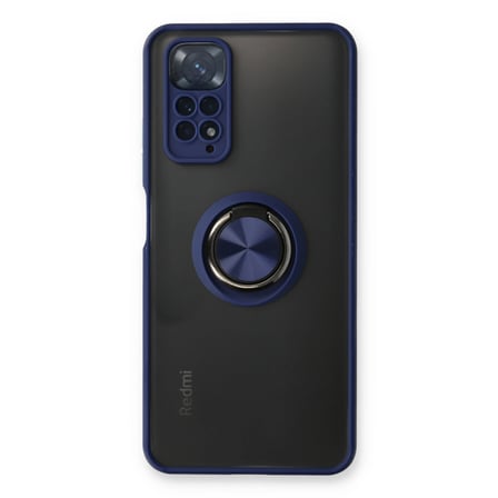 Redmi Note 11 Kılıf Montreal Yüzüklü Silikon Kapak - Lacivert