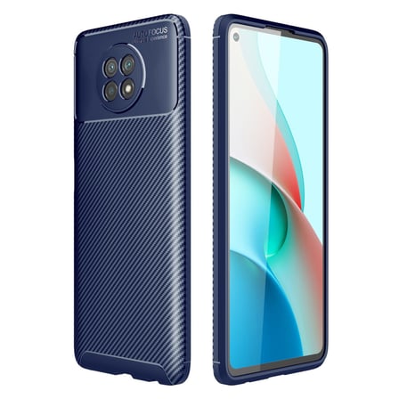 Redmi Note 9 5G Kılıf Auto Focus Karbon Kapak - Lacivert
