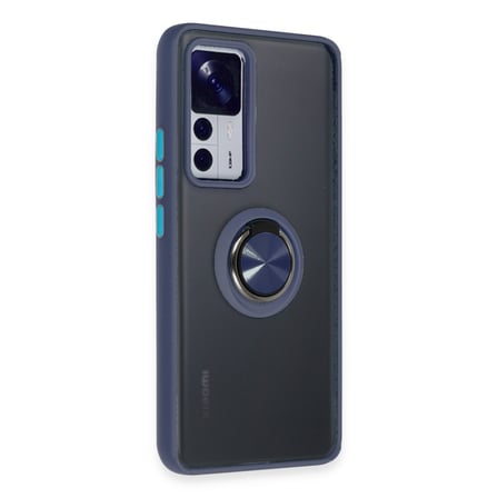 Mi 12T Pro Kılıf Montreal Yüzüklü Silikon Kapak - Lacivert