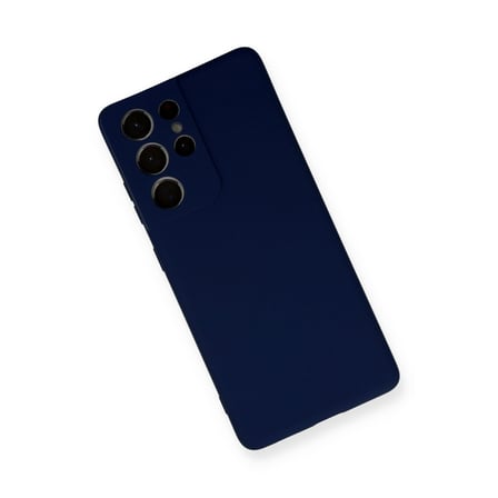 Erdo Ticaret Samsung Galaxy S21 Ultra Kılıf Nano İçi Kadife Silikon Lacivert