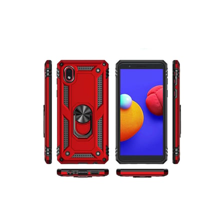 Galaxy A01 Core Kılıf Sofya Yüzüklü Silikon Kapak - Lacivert