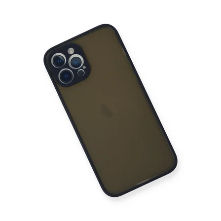 iPhone 12 Pro Kılıf Montreal Silikon Kapak - Lacivert