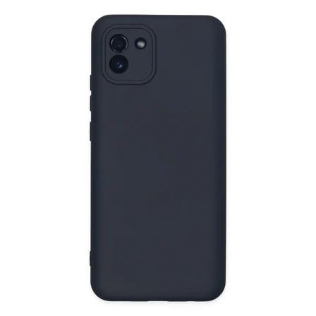 Galaxy A03 Kılıf Nano içi Kadife Silikon - Lacivert