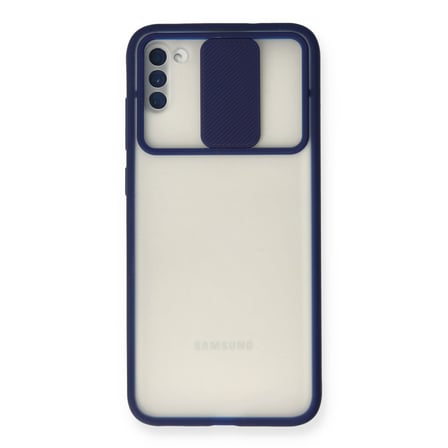Galaxy A11 Kılıf Palm Buzlu Kamera Sürgülü Silikon - Lacivert
