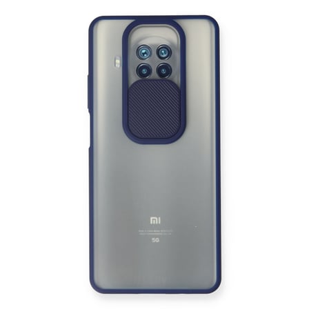 Mi 10T Lite Kılıf Palm Buzlu Kamera Sürgülü Silikon - Lacivert