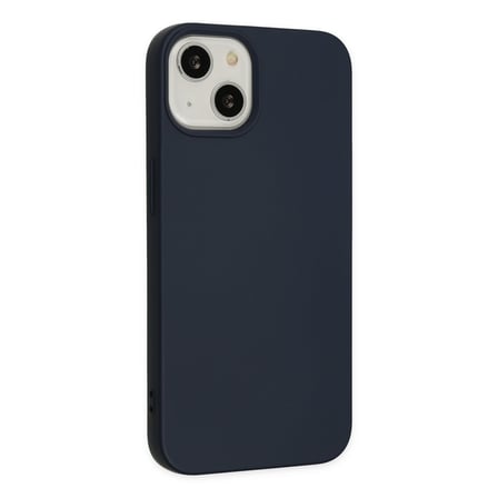 iPhone 14 Kılıf Nano içi Kadife Silikon - Lacivert