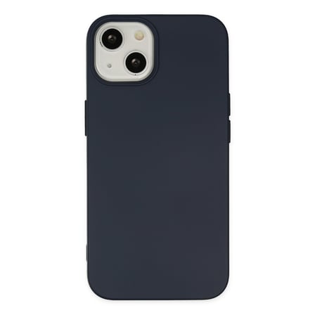 iPhone 14 Kılıf Nano içi Kadife Silikon - Lacivert