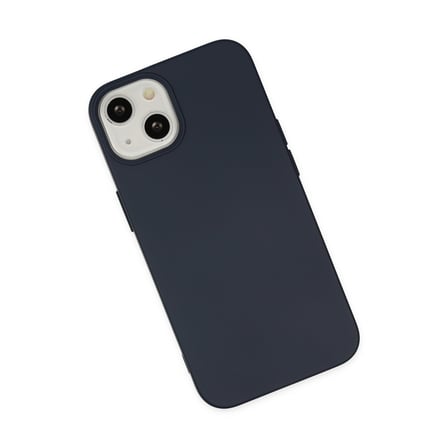 iPhone 14 Kılıf Nano içi Kadife Silikon - Lacivert