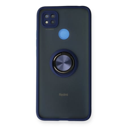 Redmi 9C Kılıf Montreal Yüzüklü Silikon Kapak - Lacivert