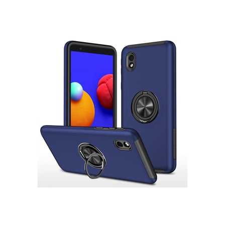 Galaxy A01 Core Kılıf Elit Yüzüklü Kapak - Lacivert