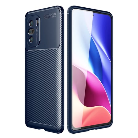 Poco F3 Kılıf Auto Focus Karbon Kapak - Lacivert