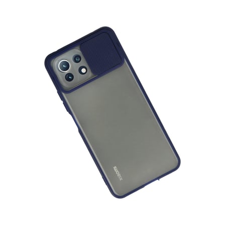 Mİ 11 Lite Kılıf Palm Buzlu Kamera Sürgülü Silikon - Lacivert