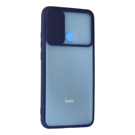 Redmi 9C Kılıf Palm Buzlu Kamera Sürgülü Silikon - Lacivert