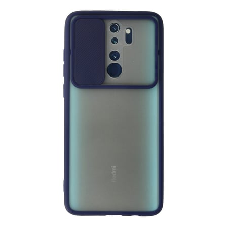 Erdo Ticaret Xiaomi Redmi Note 8 Pro Kılıf Silikon Lacivert Kamera Sürgülü Buzlu Arka Kılıf