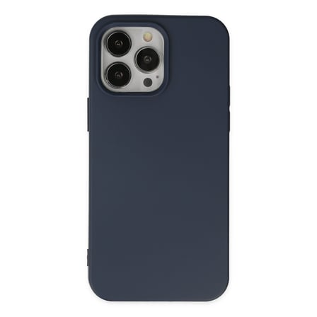 iPhone 15 Pro Kılıf Nano içi Kadife Silikon - Lacivert