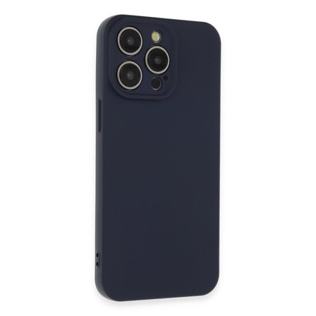 iPhone 15 Pro Max Kılıf Nano içi Kadife Silikon - Lacivert