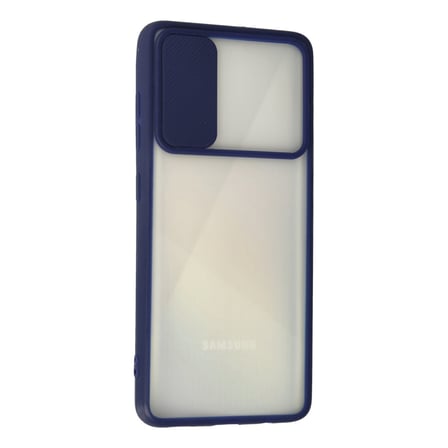 Galaxy A71 Kılıf Palm Buzlu Kamera Sürgülü Silikon - Lacivert