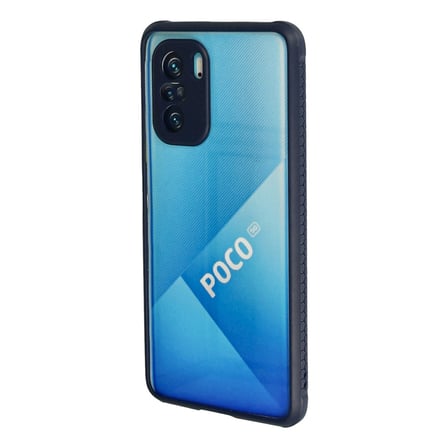 Poco F3 Kılıf Miami Şeffaf Silikon - Lacivert