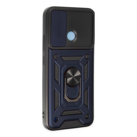 Realme C25Y Kılıf Pars Lens Yüzüklü Silikon - Lacivert