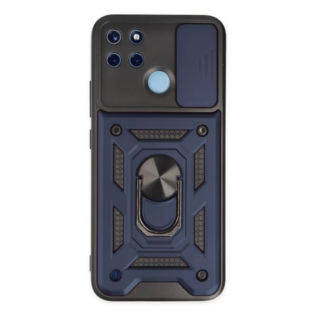 Realme C25Y Kılıf Pars Lens Yüzüklü Silikon - Lacivert