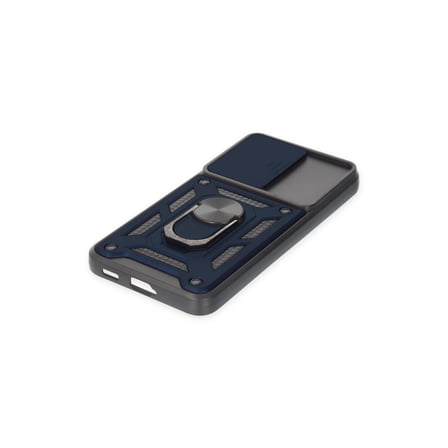 Galaxy S22 Kılıf Pars Lens Yüzüklü Silikon - Lacivert